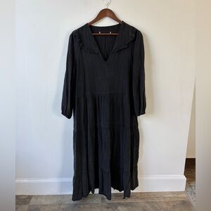 Zara Black Long Sleeve Dress